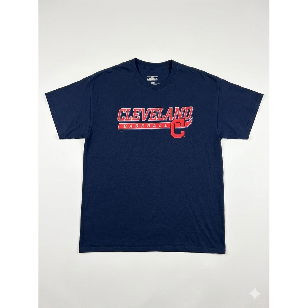 Cleveland Guardians Short Sleeve Fashion T Shirt Navy Blue Game Day Size Large